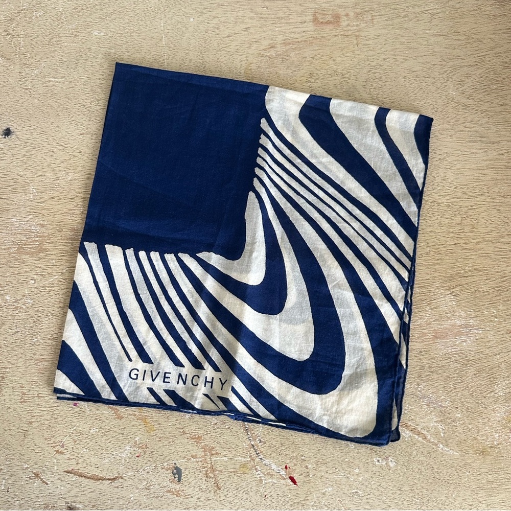 Vintage Givenchy Cotton Square Scarf - Picture 2 of 15
